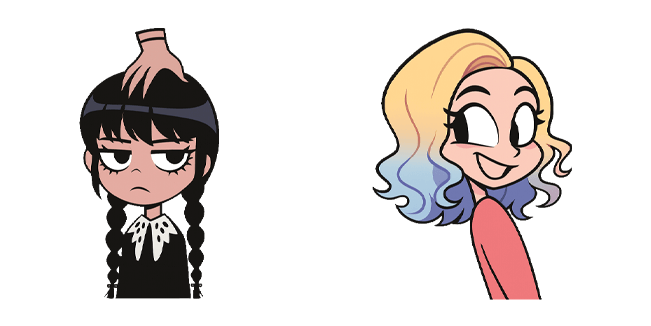 Wednesday Addams & Enid Sinclair Cute Cursor